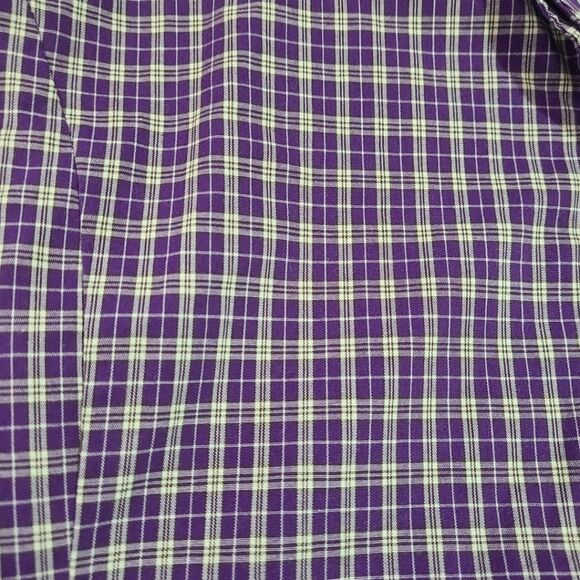 Riders Lee Womans 2X Purple Plaid Button Up Short - Picture 6 of 6